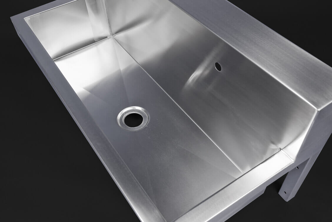 Curved Stainless Steel Worktop
