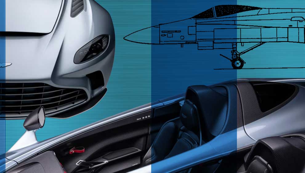 The gorgeous Bond Aston Martin V12 Speedster, inspired by fighter jets