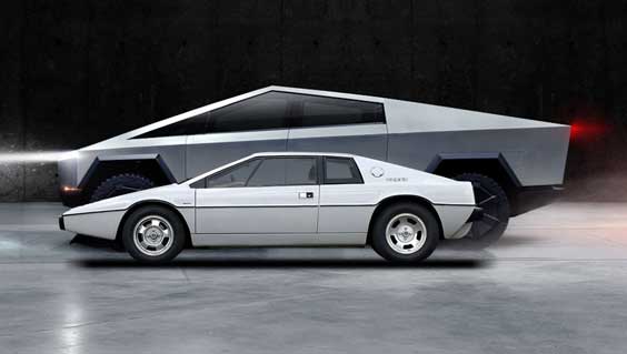 What links a Stainless Steel Cybertruck, James Bond and a S1 Lotus Esprit?What links a Stainless Steel Cybertruck, James Bond and a S1 Lotus Esprit?