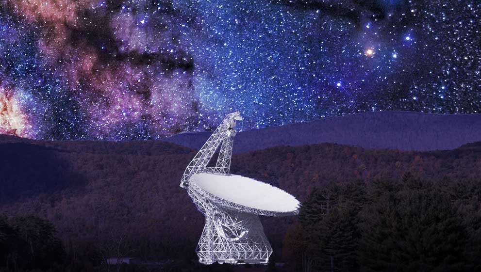 Radio signals from space, detected with the help of Stainless Steel