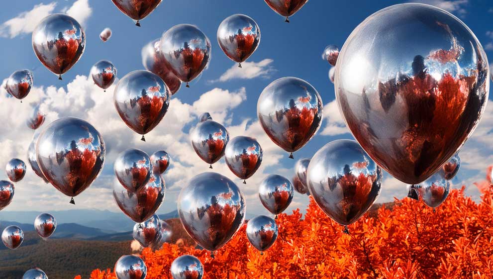 The £6 Million (plus) stainless steel balloon monkey raising funds for Ukraine