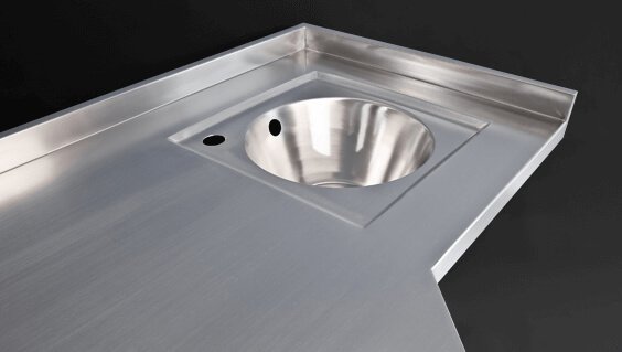 Stainless Steel Vanity Tops