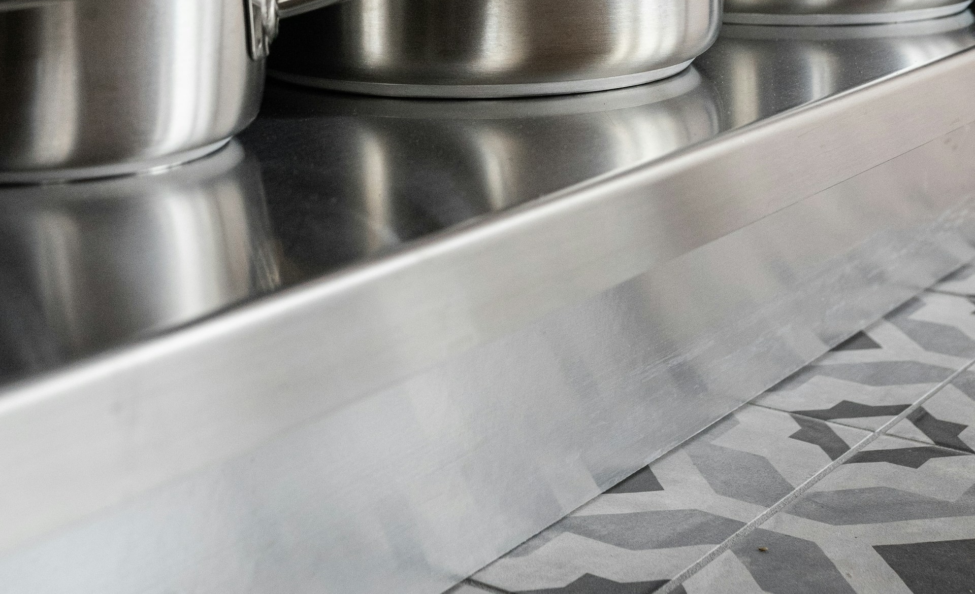 Curved Stainless Steel Worktop